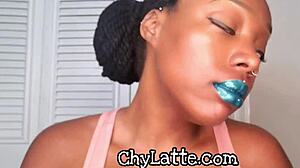 Get ready for a mouth-watering display of black amateur's full lips