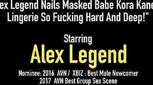 Alex Legend memberikan handjob lingerie hardcore pada Kora Kane