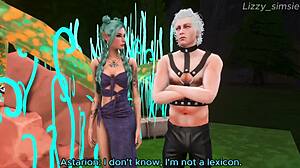 Астарион наслаждается мокрой киской Тавса и кончает внутрь в анимации Sims 4 Hentai